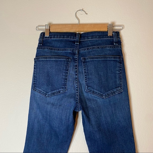 VERONICA BEARD blue tuxedo stripe Kate 10” skinny jeans 24 - Picture 7 of 11